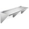 GRIDMANN NSF Stainless Steel 18" Deep Kitchen Wall Mount Shelves for Commercial Restaurant Bar w/ Backsplash